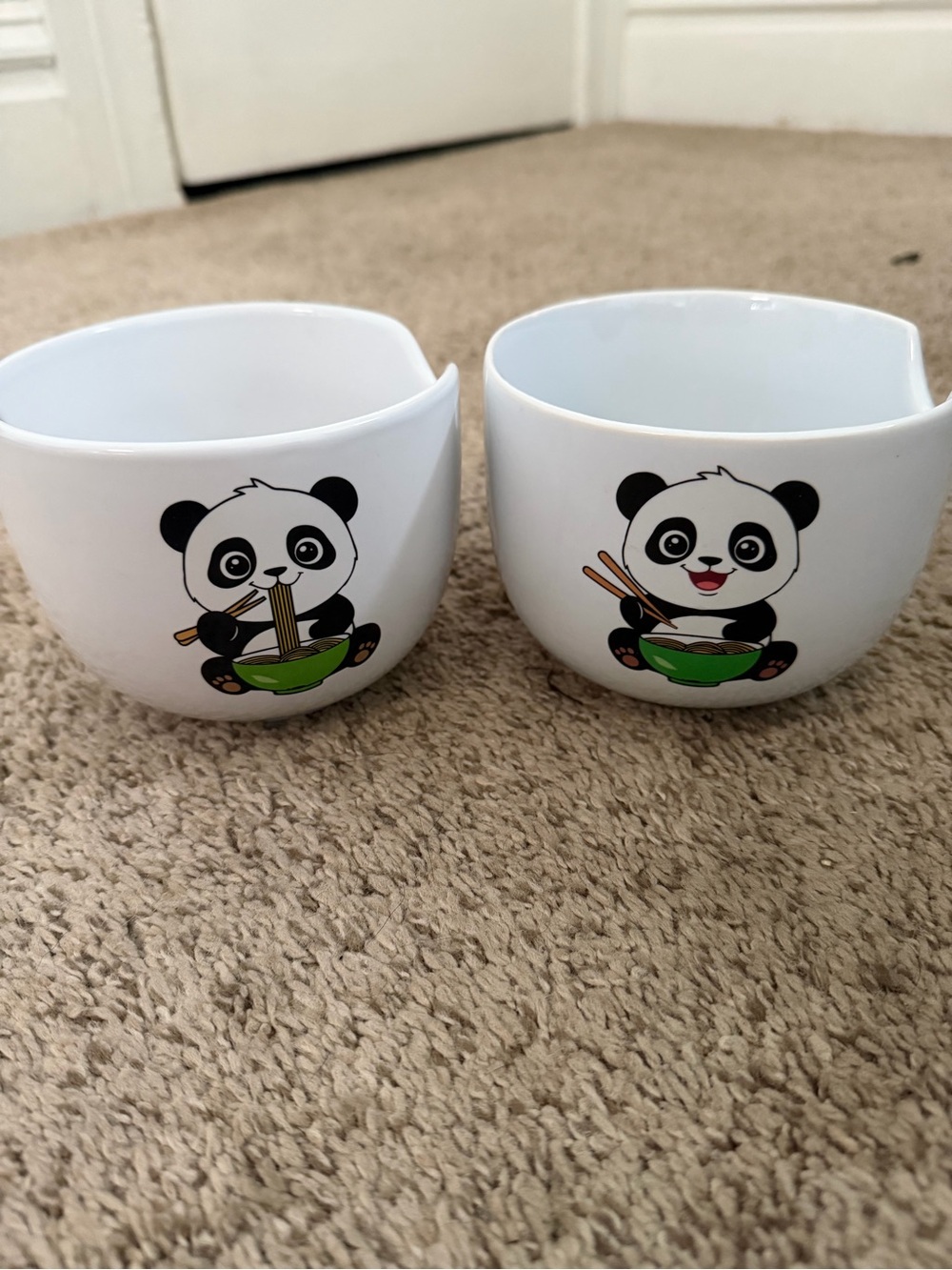 Panda Ceramic Ramen Bowl - White